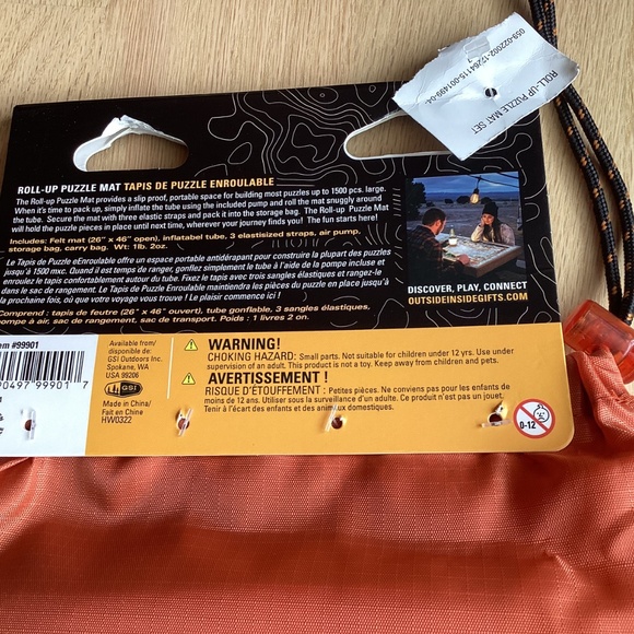 GSI Outdoor Indoor Puzzle Mat Rolling Tube Pump Fasteners Storage New Sealed - Picture 3 of 4